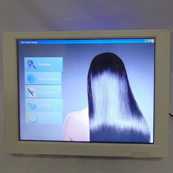 RUNDA brand Hair salon touch screen hair analysis camera with professional 200X hair scalp scope