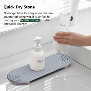 Alfombrilla de Drenaje Absorbente de Agua de Una Sola Capa Moderna para Fregadero de Cocina y Baño, Superficie para <span class=keywords><strong>Lavado</strong></span> de Manos, Material Antimoho - Product Image 2