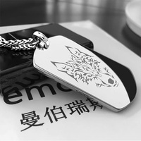 Benutzer definierte Edelstahl Hund Namensschild Halskette mit NFC Sublimation QR-Code Hersteller Großhandel Blank Metal Tags Souvenirs
