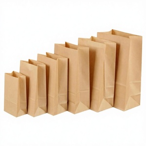 Sac en papier alimentaire enduit écologique à fond carré avec logo personnalisé pour chips, sac d'emballage en papier pour cadeaux de club de golf - Product Image 2