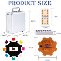 Jeu de dominos en plastique Double 12 avec effets sonores, dominos Mexican Train, non toxiques, blancs, taille personnalisée avec étui