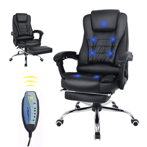 Herstellung Weicher Leder Ergonomischer Chefsessel <span class=keywords><strong>Massage</strong></span>-Bürostuhl mit Fußstütze - Product Image 2