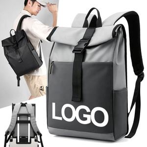 Mochila universitaria al por mayor para hombres de negocios al aire libre, personalizada, de gran capacidad, antirrobo, expandible, con tapa enrollable, bolsa para ordenador con logotipo - Product Image 1