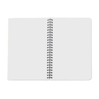Cahiers spirales personnalisés A4/A5/B5 avec couverture en plastique flexible, impression UV recto-verso, pages vierges, cadeaux promotionnels, 60 feuilles