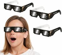 Lunettes d'éclipse solaire en papier en gros, testées ISO 12312-2 et certifiées CE, recommandées par l'AAS, logo personnalisé, Eclipse Europe 2026