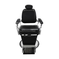 Chaise de Barbier Ergonomique Multifonctionnelle à Pompe Hydraulique, Pivotante à 360°, Siège Réglable en Hauteur, Synthétique, pour Salon de Beauté