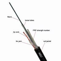 Cable de Comunicación de Fibra Óptica Mini ADSS Monomodo ASU 80 100m G652D PVC, Rollo de 2km