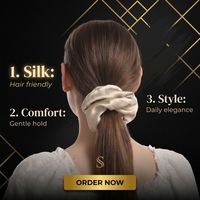 Élastique à cheveux en soie de mûrier 19 Momme, très élastique, style coréen, doux, pour queue de cheval, accessoires pour femmes