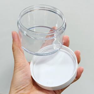 150-210ml Emballage cosmétique de luxe écologique en PET, pots cosmétiques blancs rechargeables, flacon de soin de la peau, pot personnalisé - Product Image 1