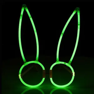 Kacamata tari neon aman cahaya kimia stik kelinci bercahaya mainan glowing pribadi