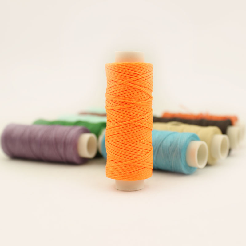 0,8 мм плоская вощеная нить из полиэстера, 0,8 Вощеная высокопрочная швейная нить из полиэстера ручной работы для кожи