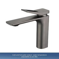Robinet de lavabo moderne en laiton chromé, monocommande, à eau chaude et froide, avec douchette extractible haute pour salle de bain