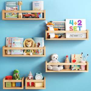 Étagère de <span class=keywords><strong>rangement</strong></span> pour livres et magazines pour enfants en bois avec 5 étagères pour le <span class=keywords><strong>rangement</strong></span> des poupées et des jouets - Conception portable multifonctionnelle - Product Image 6