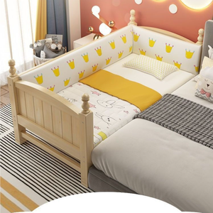 Mlo Estensione per Sponda Letto in Legno Massello per Letto Singolo/Letto Affiancabile, Utilizzabile per <span class=keywords><strong>Lettino</strong></span> per <span class=keywords><strong>Bambini</strong></span> e Letto per Adulti - Design Semplice e Moderno - Product Image 4