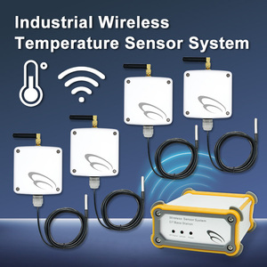 4 Sets Wireless Temperature Sensor System with <b>Transmitters</b> IP65 Rated Data Storage & High Temp Alarm - Product Image 1
