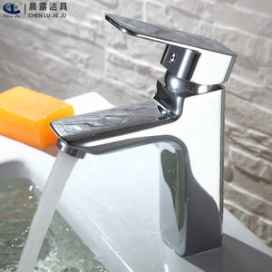 Grifo de Lavabo Chenlu de un Solo Orificio, Válvula de Cerámica de Cobre, Montado en el Encimera, Mezclador de Agua Fría y Caliente - Product Image 1