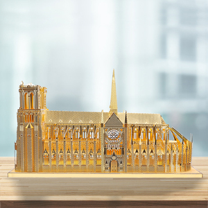 Piececool NOTRE DAME DE <span class=keywords><strong>PARIS</strong></span> 3D Puzzle en métal Blocs de construction Jouet éducatif Modèles architecturaux Kits DIY Cadeau - Product Image 5