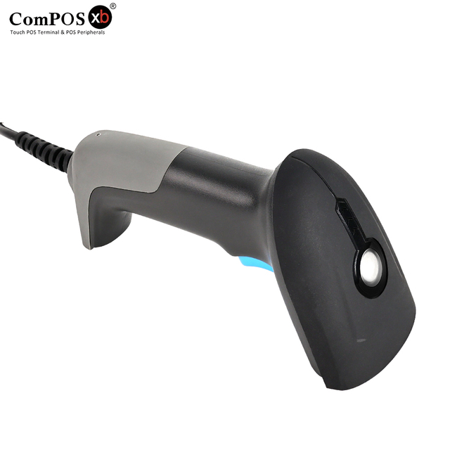 1D Wired USB Qr Bar Code Reader Supermarket Handheld Barcode Scanner for POS Solutions
