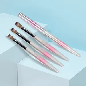 2023 ANGNYA Pink Farbe 100% Kolinsky Größe 2 bis 22 Acryl pinsel Nail Art Brush