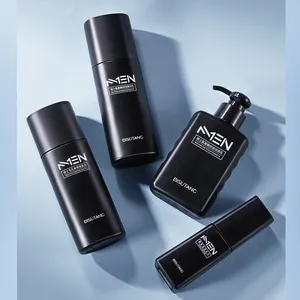 Mens Skin Care Product 4 Pcs Oil Control Shrinking Pores Brightening Man Skincare Set Hydrating Refreshing Skin Care Set For Men