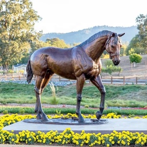Decoración <span class=keywords><strong>de</strong></span> alta calidad Hogar Jardín Al Aire Libre Tamaño real Bronce fundido Caballo <span class=keywords><strong>de</strong></span> pie con talabartería - Product Image 6