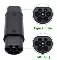 Adaptateur de charge pour véhicules électriques Type 2 vers GB/T, 32A 22kW, convertisseur AC triphasé IEC 62196 vers GB/T 20234 pour BYD Geely NIO XPeng VW ID CE