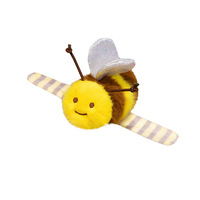 Nouveau papillon coccinelle en peluche poupée avec cerceau de cheveux brodé Portable sac pendentif jouet pour soulager le Stress