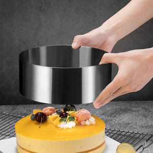 Liền mạch thép không gỉ 2.5cm chiều cao bánh khuôn thiết lập vòng hình dạng mousse Bánh Vòng Biscuit Cutter Muffin nướng công cụ - Product Image 4