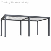 Pergola automatique en aluminium avec toit à lamelles et système de brumisation 4x3m, gazebo extérieur pour climatisation en climat tropical