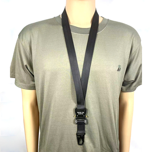Gina <strong>Custom</strong> Logo Heavy Duty Nylon Tactical Utility <strong>Lanyard</strong> Keychain Rollercoaster Buckle Carabiner For Outdoor Activities - Product Image 3