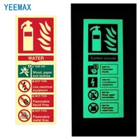 Panneau d'urgence lumineux personnalisé pour sortie de secours, symbole en PVC photoluminescent, panneaux inflammables et de matières dangereuses