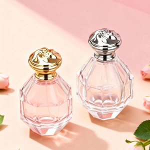 Botella de Perfume de Vidrio Curvo de 100 ml, Diseño Redondeado para Mujer, Tapa Transparente, Perfume <span class=keywords><strong>armaf</strong></span> - Product Image 1