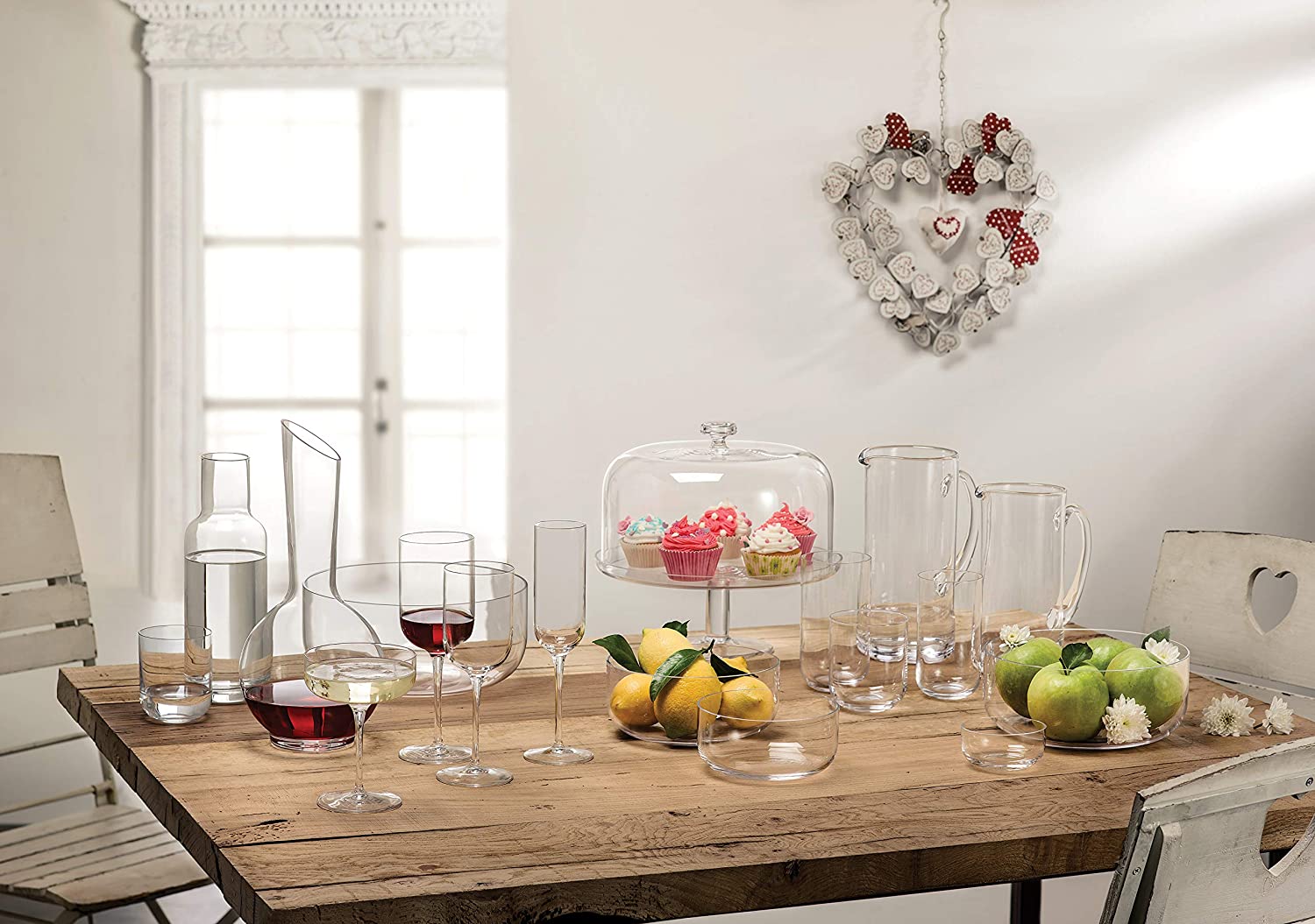 Champagne Coupe Glasses 4 Pieces Set, 300 ml, Clear