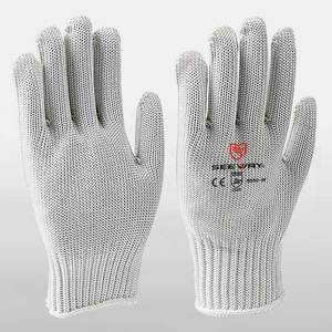 ถุงมือป้องกันการตัดลวดสแตนเลส A6ป้องกันการตัดมีการป้องกันการตัดสูง - Product Image 4