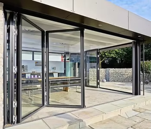 Porte coulissante en PVC de style australien moderne, double vitrage trempé, paravent pliant, économie d'énergie, haute qualité, villa, cour, extérieur - Product Image 6