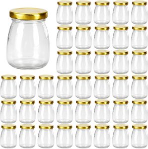 Sữa Chua Jar 200Ml 7Oz Rõ Ràng Glass Pudding Chum Sữa Chua Chum Với Nắp Kim Loại Cho Mứt Mật Ong Ủng Hộ Đám Cưới - Product Image 3