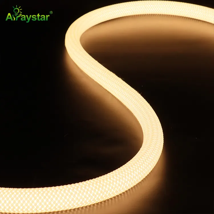 360 derece LED halat şerit silikon tüp su geçirmez IP65 yuvarlak LED neon kordonlu lamba 15mm 22mm çap