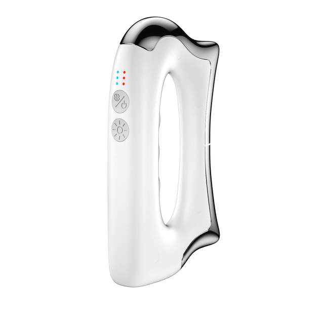 Custom LOGO Electric Face Massager Ems Heating Microcurrent Scraping Massage GuaSha Facial Knife