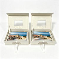 Boîte en papier rigide magnétique personnalisable et recyclable de luxe, boîte cadeau artisanale, parfum, huile essentielle, album, souvenir, emballage