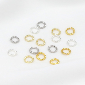 <b>Copper</b> Plated Jewelry Buckle Faceted Floral Wreath Round For <b>Bracelet</b> Making Size SX137 - Product Image 2