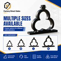 Clip de fixation pour câble métallique Yuanxin LWKF à trois boulons, 70-95mm, pour FRP, électromac, -40~180