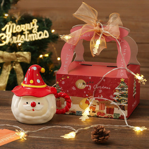 Tazas de Cerámica con Relieve 3D de Santa Claus, con Tapa de Gorro de Mago, Aptas para Microondas, para Café, Leche, Regalo, Compra al por Mayor - Product Image 1