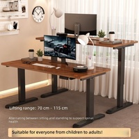 Table de bureau électrique à moteur simple/double, bureau intelligent pour ordinateur, bureau de sport électronique, bureau à domicile, design moderne en bois