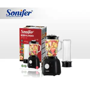 Sonifer SF-8113 nuovo 2 in 1 per uso domestico 500W con un barattolo di vetro da 1,5 l miscelatore elettrico spremiagrumi frullatore