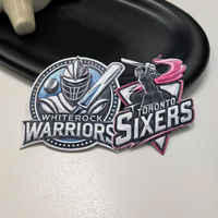 Écussons 3D Flexstyle personnalisés pour maillots de football écologiques, badges TPU gaufrés, étiquettes logo, patchs plaqués, découpés au laser