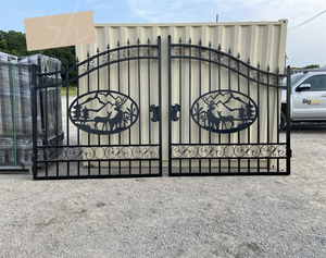 2026 Hot-Selling Professional Custom Lanes &amp; Villas Home <strong>Gates</strong> USA,UK Style Iron Durable Color Size Customization Best Price - Product Image 1