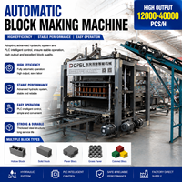 Machine de fabrication de blocs de béton entièrement automatique QT12-15 avec PLC et pompe pour projets de construction - Nouvelle usine de fabrication de haute performance