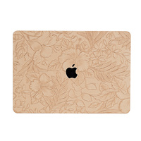 Casing Kulit PU Custom Motif Bunga untuk MacBook Neo Air 13 A3404 A18 Penutup Laptop