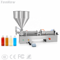 Machine de remplissage semi-automatique pour boissons, miel, sauces et détergents, équipement de remplissage de bouteilles liquides pour économiser de l'espace
