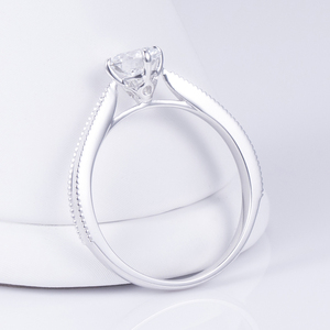 Anello Solitario MS-582 in Oro 18k con Diamante Sintetico Personalizzato - Product Image 3